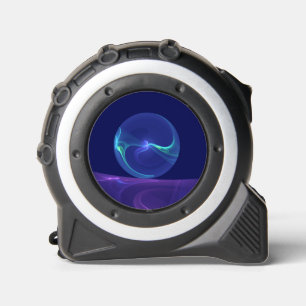 Luminous Blue Purple Dream Abstract Fractal Art Tape Measure