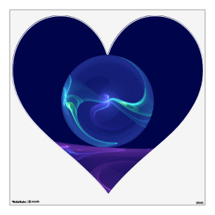 Luminous Blue Purple Dream Abstract Fractal Art Wall Decal
