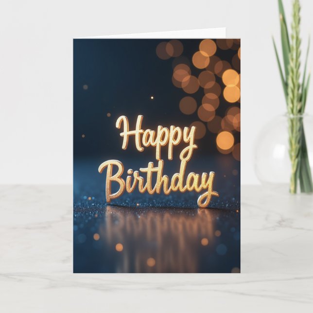 Luminous Bokeh Birthday Card (Front)