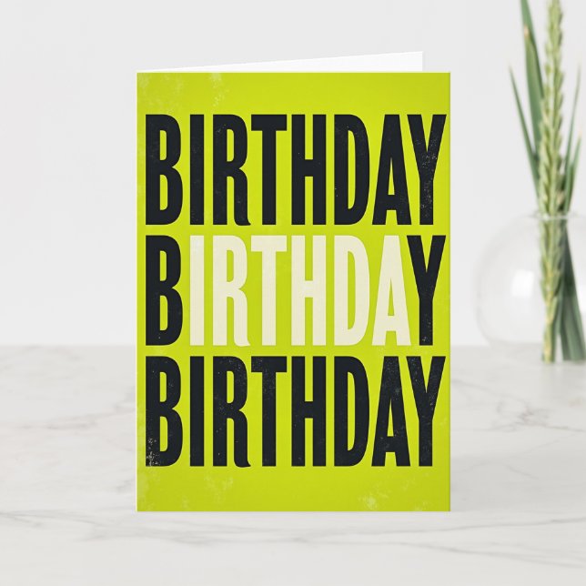 Luminous Bold Birthday Card (Front)