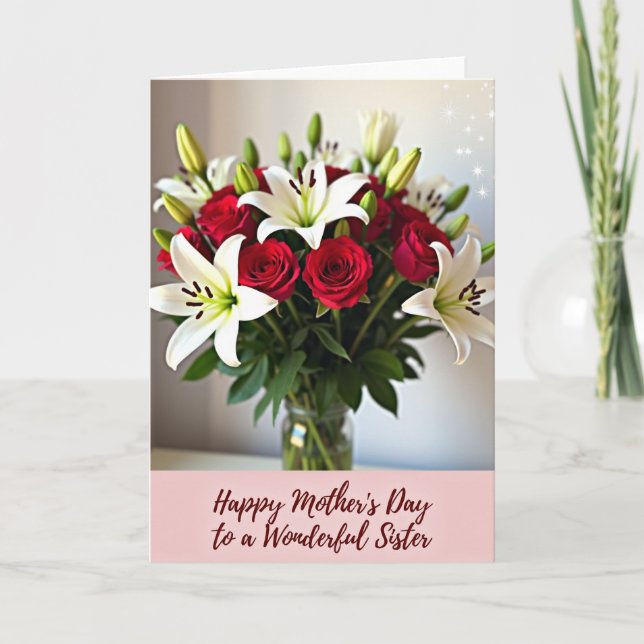 Luminous Bouquet Mothers Day Card (Front)