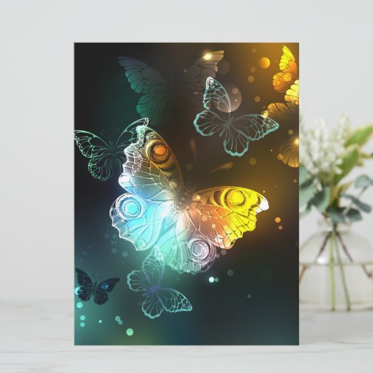 Luminous Butterfly and Night butterflies (Standing Front)