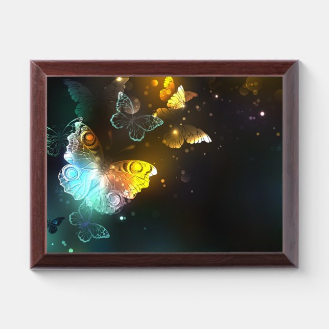 Luminous Butterfly and Night butterflies Award Plaque (Horizontal)
