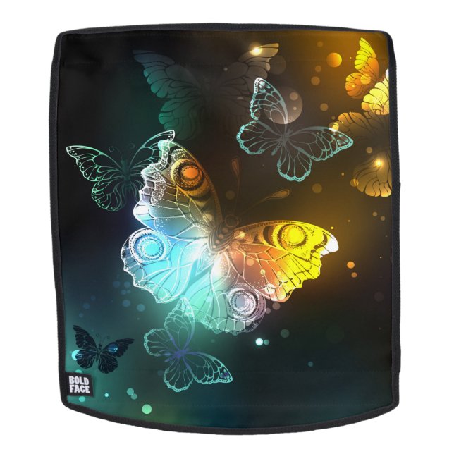 Luminous Butterfly and Night butterflies Backpack (Removable Face)