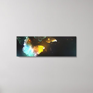 Luminous Butterfly and Night butterflies Canvas Print