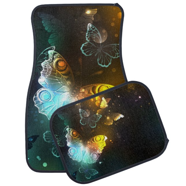 Luminous Butterfly and Night butterflies Car Floor Mat (Set)