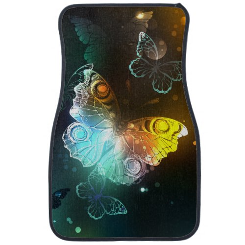 Luminous Butterfly and Night butterflies Car Floor Mat