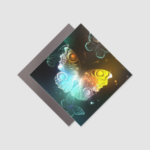 Luminous Butterfly and Night butterflies Car Magnet
