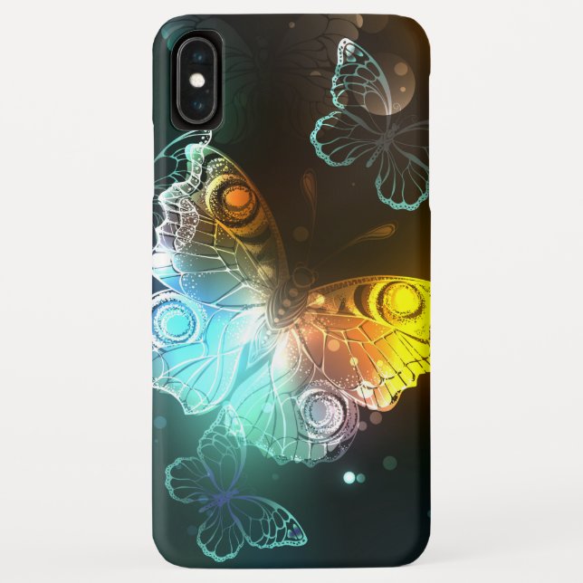 Luminous Butterfly and Night butterflies Case-Mate iPhone Case (Back)
