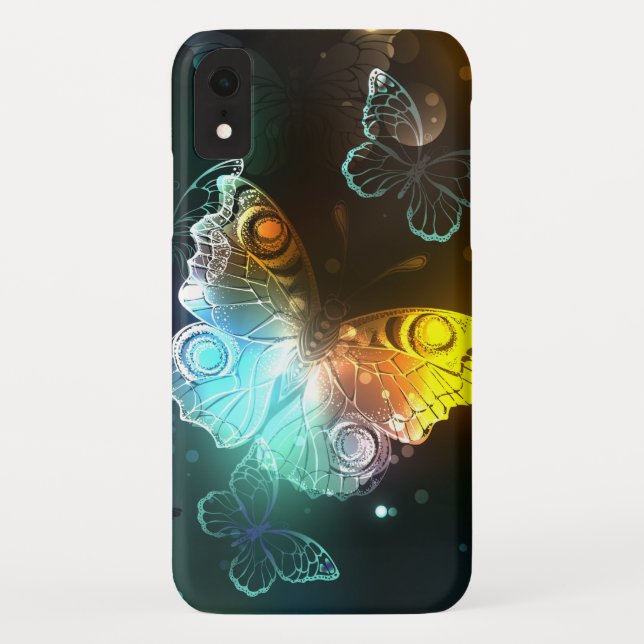 Luminous Butterfly and Night butterflies Case-Mate iPhone Case (Back)