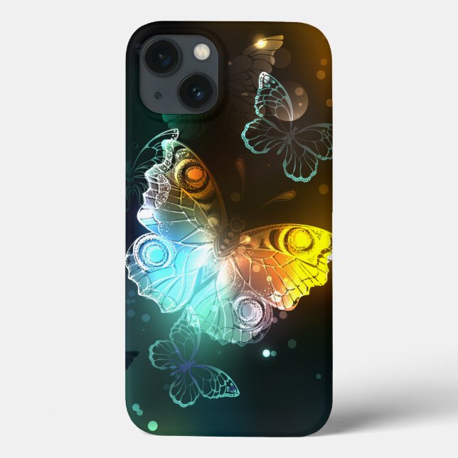 Luminous Butterfly and Night butterflies Case-Mate iPhone Case (Back)