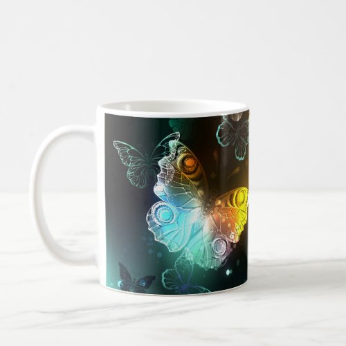 Luminous Butterfly and Night butterflies Coffee Mug