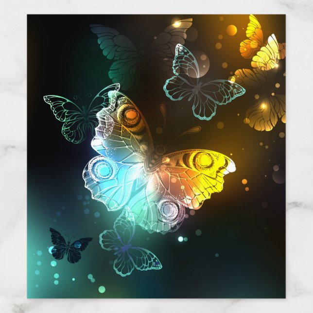 Luminous Butterfly and Night butterflies Envelope Liner (Design)