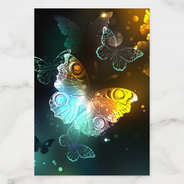 Luminous Butterfly and Night butterflies Envelope Liner (Design)