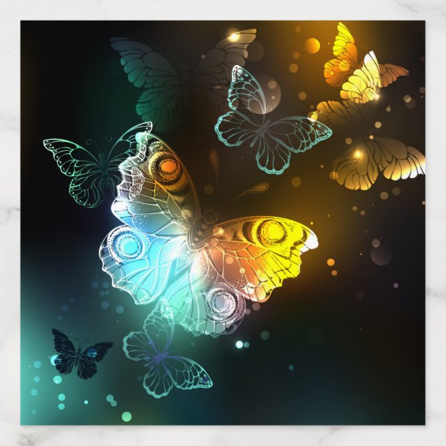 Luminous Butterfly and Night butterflies Envelope Liner (Design)