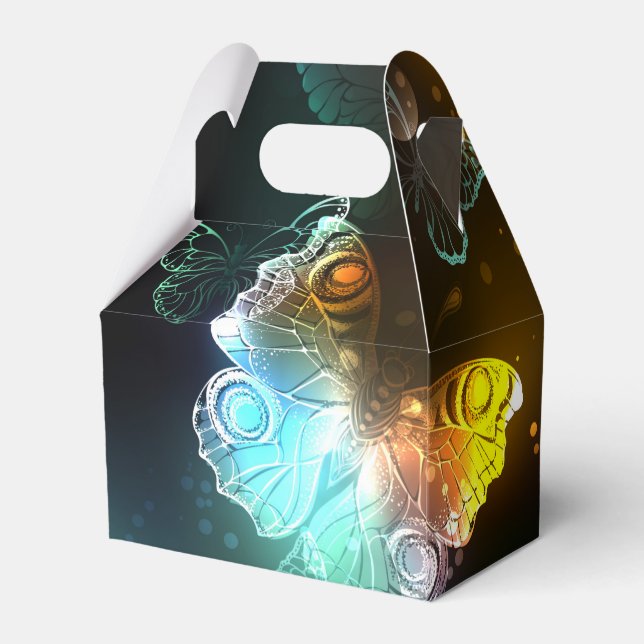 Luminous Butterfly and Night butterflies Favor Boxes (Back Side)