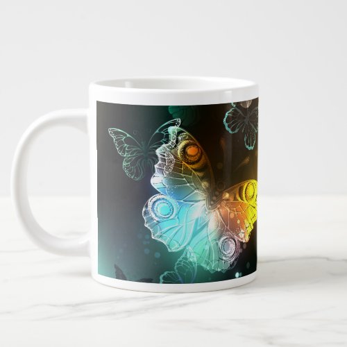 Luminous Butterfly and Night butterflies Giant Coffee Mug