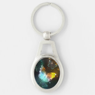 Luminous Butterfly and Night butterflies Keychain