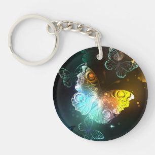 Luminous Butterfly and Night butterflies Keychain