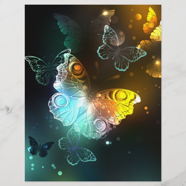 Luminous Butterfly and Night butterflies Letterhead (Front)