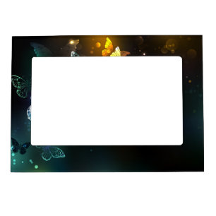 Luminous Butterfly and Night butterflies Magnetic Frame