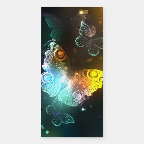 Luminous Butterfly and Night butterflies Magnetic Notepad