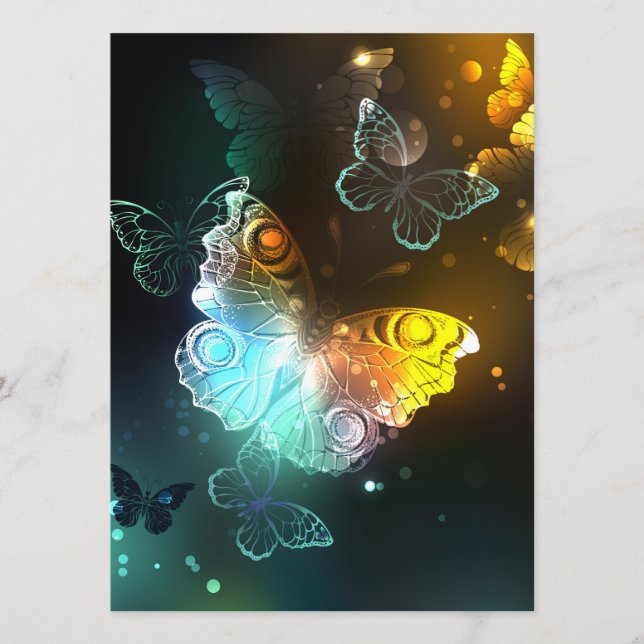 Luminous Butterfly and Night butterflies Menu (Front)