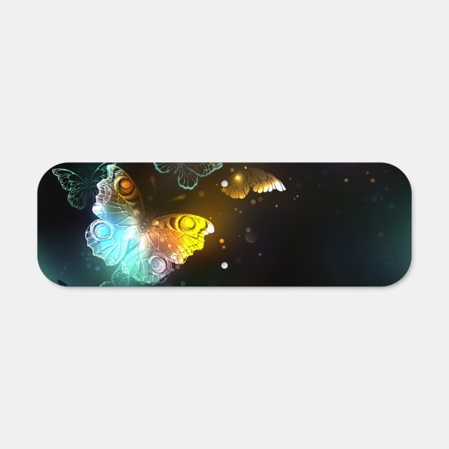 Luminous Butterfly and Night butterflies Metal Sign (Front)