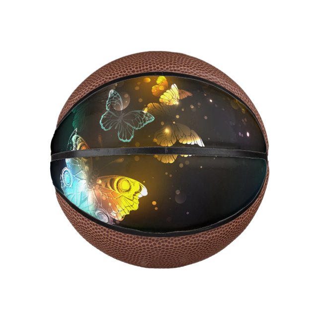 Luminous Butterfly and Night butterflies Mini Basketball (Front)