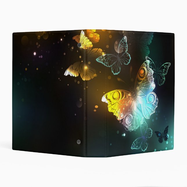 Luminous Butterfly and Night butterflies Mini Binder (Background)