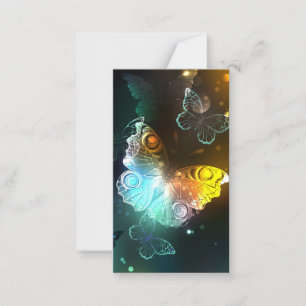 Luminous Butterfly and Night butterflies Note Card