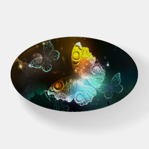 Luminous Butterfly and Night butterflies Paperweight