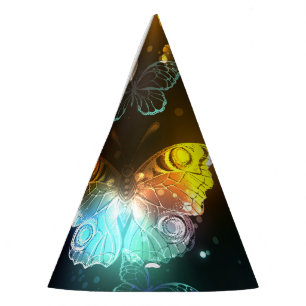 Luminous Butterfly and Night butterflies Party Hat