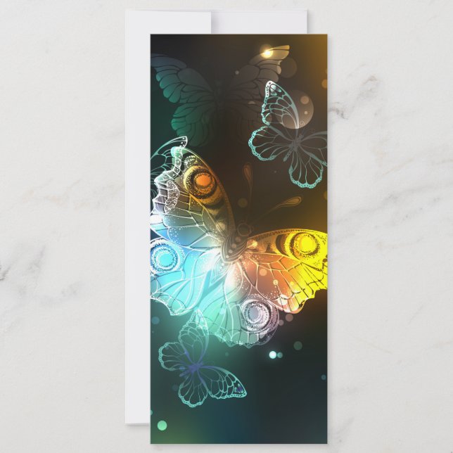 Luminous Butterfly and Night butterflies Save The Date (Front)