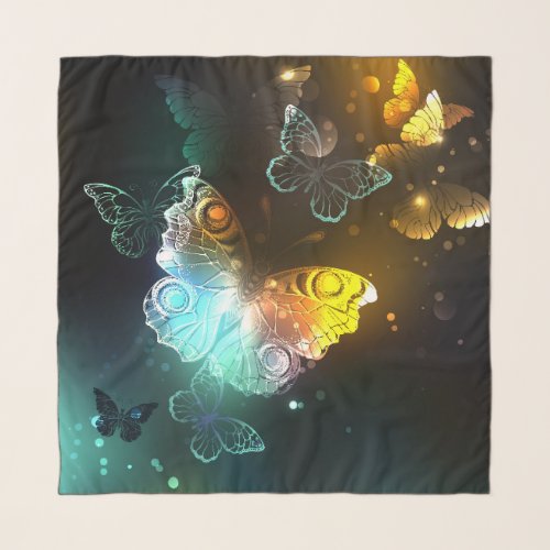 Luminous Butterfly and Night butterflies Scarf