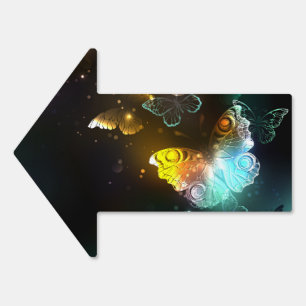 Luminous Butterfly and Night butterflies Sign