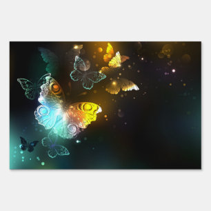 Luminous Butterfly and Night butterflies Sign