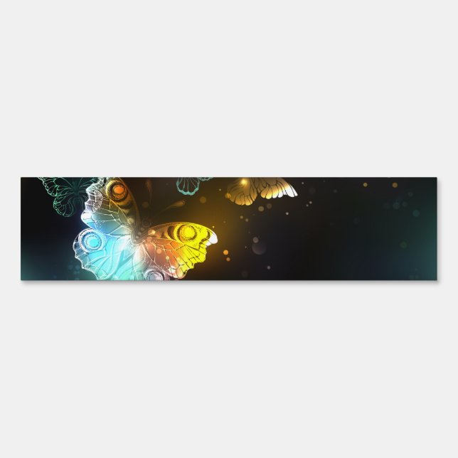 Luminous Butterfly and Night butterflies Sign (Front)
