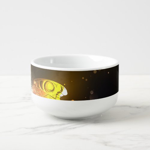 Luminous Butterfly and Night butterflies Soup Mug