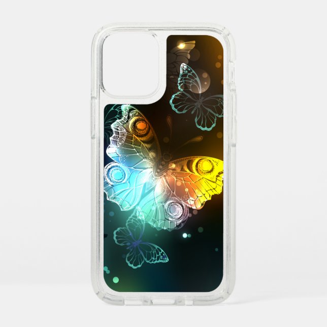 Luminous Butterfly and Night butterflies Speck iPhone 12 Mini Case (Front)
