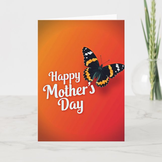 Luminous Butterfly Mothers Day Card (Front)