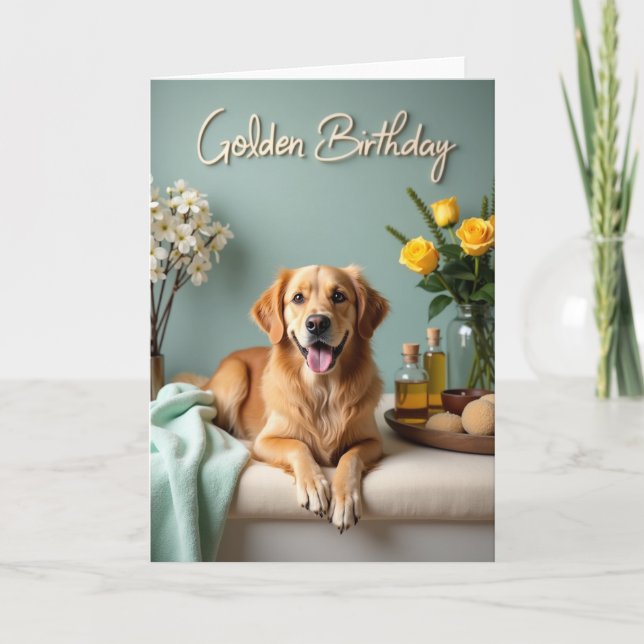 Luminous Canine Birthday Card (Front)