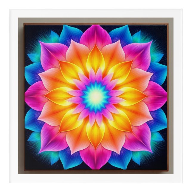 "Luminous Chakra Lotus – Sacred Energy Wall Art  (Front)