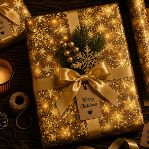 Luminous Christmas Waltz Wrapping Paper Sheets