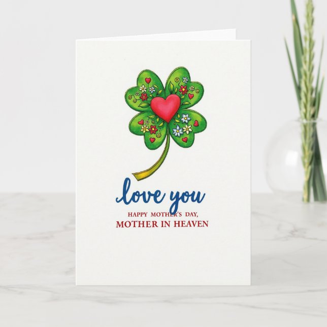 Luminous Clover Mothers Day Card (Front)