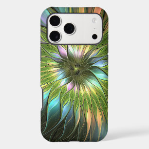 Luminous Colorful Fantasy Flower Fractal Art iPhone 17 Pro Max Case