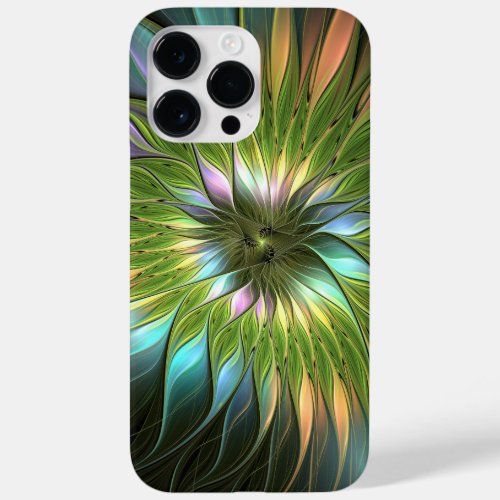 Luminous Colorful Fantasy Flower Fractal Art Case_Mate iPhone 14 Pro Max Case