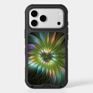 Luminous Colorful Fantasy Flower Fractal Art iPhone 17 Pro Max Case