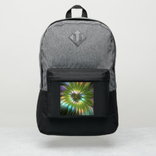 Luminous Colorful Fantasy Flower Fractal Art Port Authority® Backpack