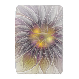 Luminous Colorful Flower, Abstract Modern Fractal iPad Mini Cover